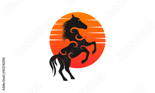 symbol, illustration, icon, design, animal, logo, horse, head, graphics, 