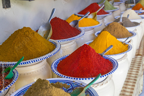 Djerba, Medenine, Tunisia. Spices for sale at the Houmt Souk.
