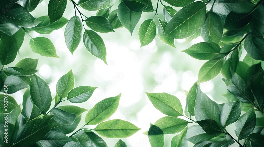 Fresh Green Leaves Frame Fresh Green Leaves Frame