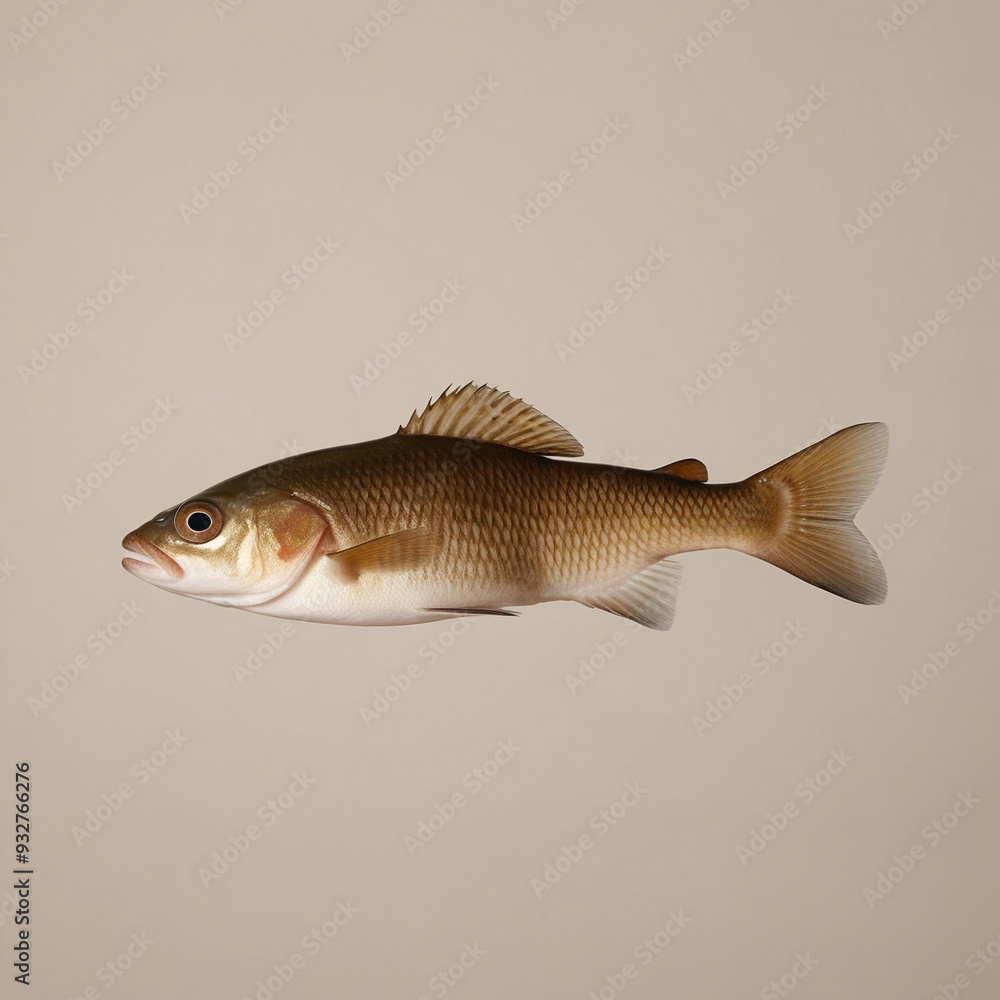 Obraz premium PNG ULTRA HD 8K A solitary catfish displayed against a soft neutral background, showcasing its distinct whiskers, smooth body, and subtle earthy tones in perfect detail
