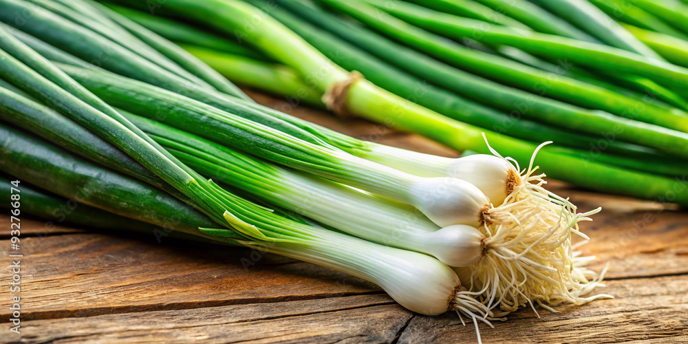 Green onion in full depth of field Green onion in full depth of field