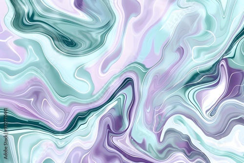 Abstract liquid marble texture background in light purple pastel color,