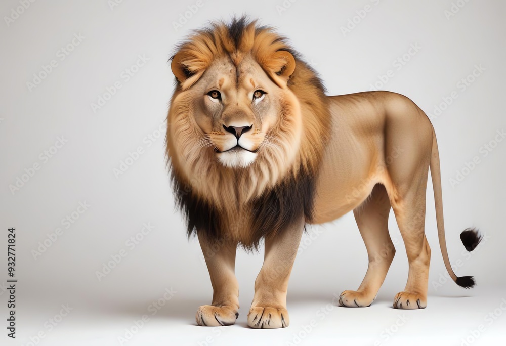 lion on white lion on white
