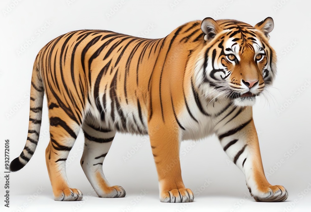 Naklejka premium tiger isolated on white background