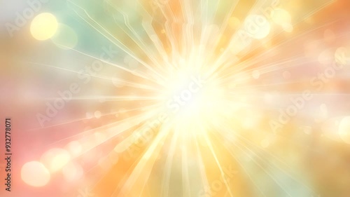 Abstract Light Burst with Bokeh and Radiating Lines