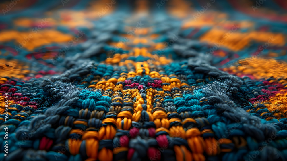 Colorful Knitted Fabric Macro Photography Colorful Knitted Fabric Macro Photography