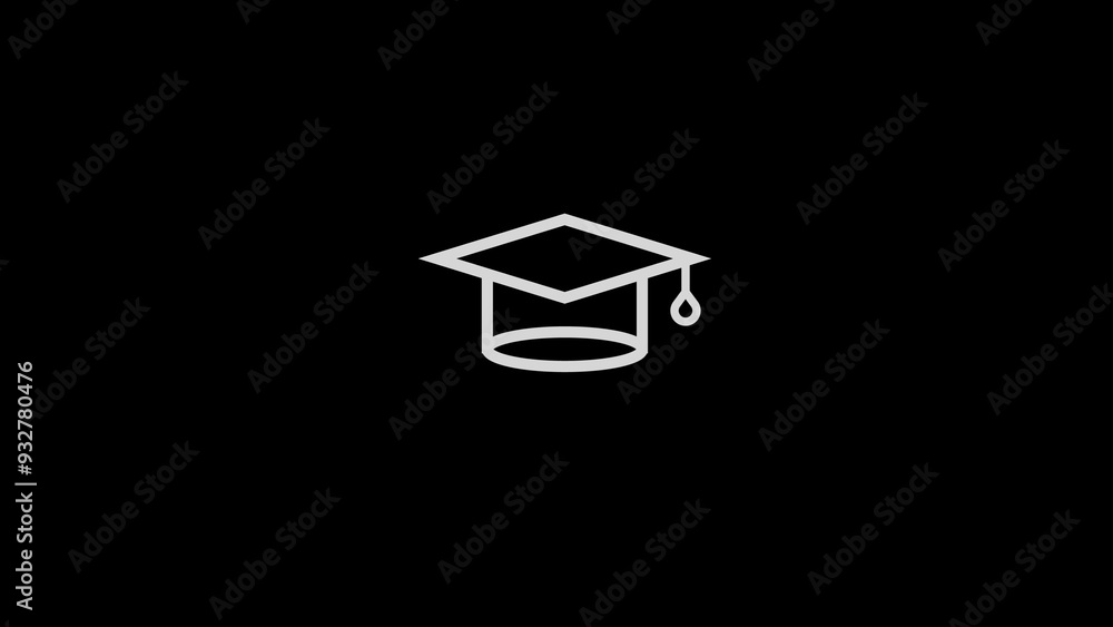 graduate vector icon in outline style illustration graduate vector icon in outline style illustration