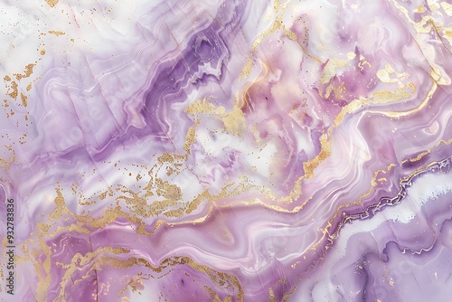 White background , light purple and gold marble pattern