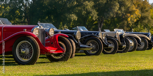 Classic Car Show Featuring Vintage Vehicles photo