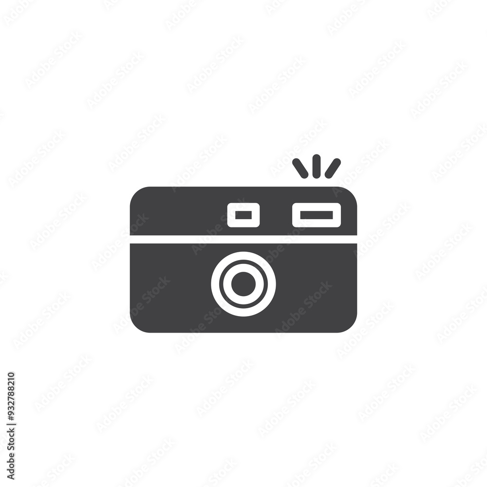 Retro photo camera vector icon Retro photo camera vector icon