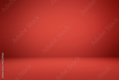 dark red blurred abstract background wall and floor with light and shadow backgrounds, use for product display 