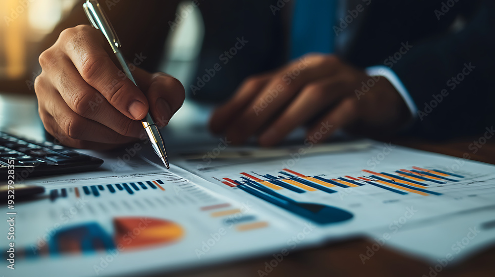 Banking business, finance and investment concept. Businessman analyzing market data, financial graph report, economic growth, business strategy, planning and solution, risk management Banking business, finance and investment concept. Businessman analyzing market data, financial graph report, economic growth, business strategy, planning and solution, risk management