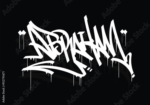 ABRAHAM graffiti tag style design