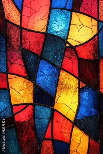 Stained Glass Window Close-Up