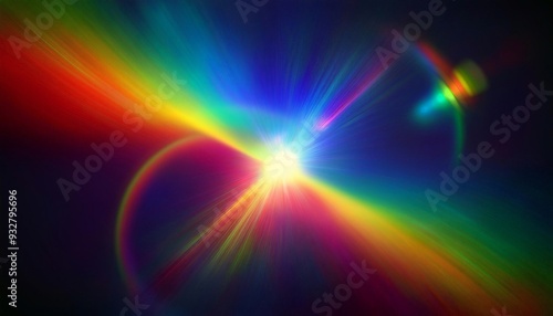 rainbow lens optical flare background, spectrum light leaks gradient defocused