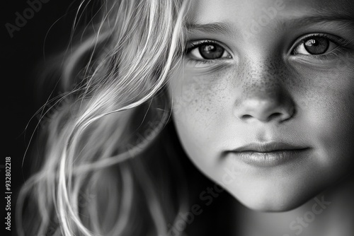 Portrait of a Young Girl with Freckles