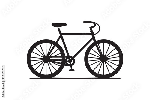 Bicycle Silhouette Minimalist clipart illustration.