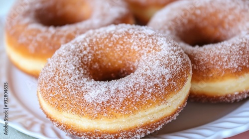 Wallpaper Mural Sugary Donuts on a Plate Torontodigital.ca