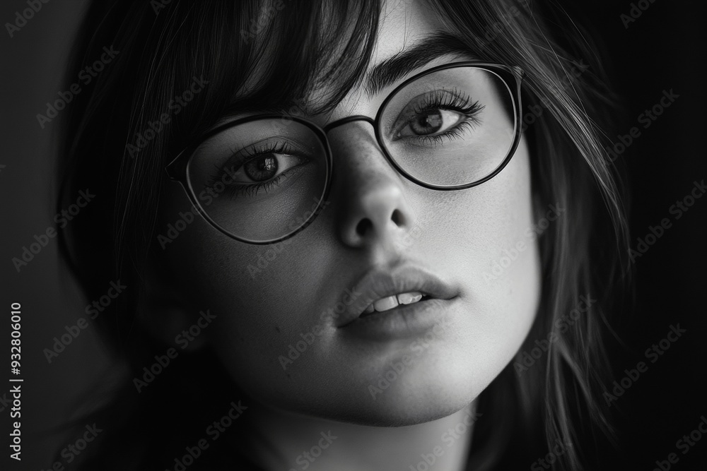 Portrait of a Woman Wearing Glasses Portrait of a Woman Wearing Glasses