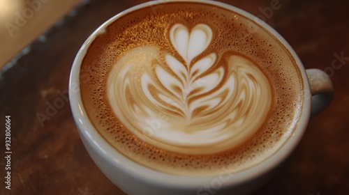 Latte Art: A Perfect Leaf Design