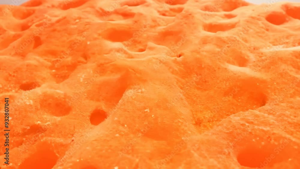 Close-up of vibrant orange sponge texture in nature on a sunny day Close-up of vibrant orange sponge texture in nature on a sunny day
