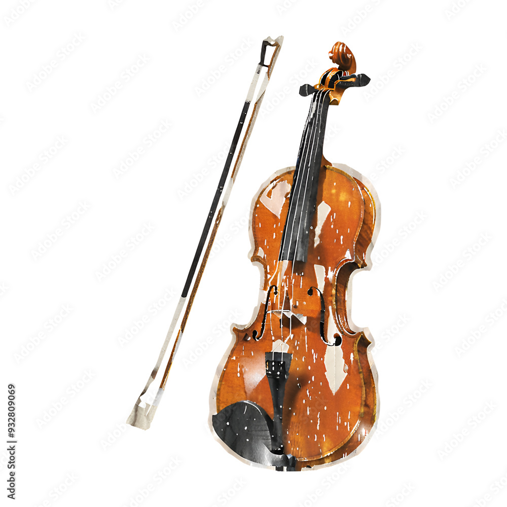 Fototapeta premium violin isolated on white background