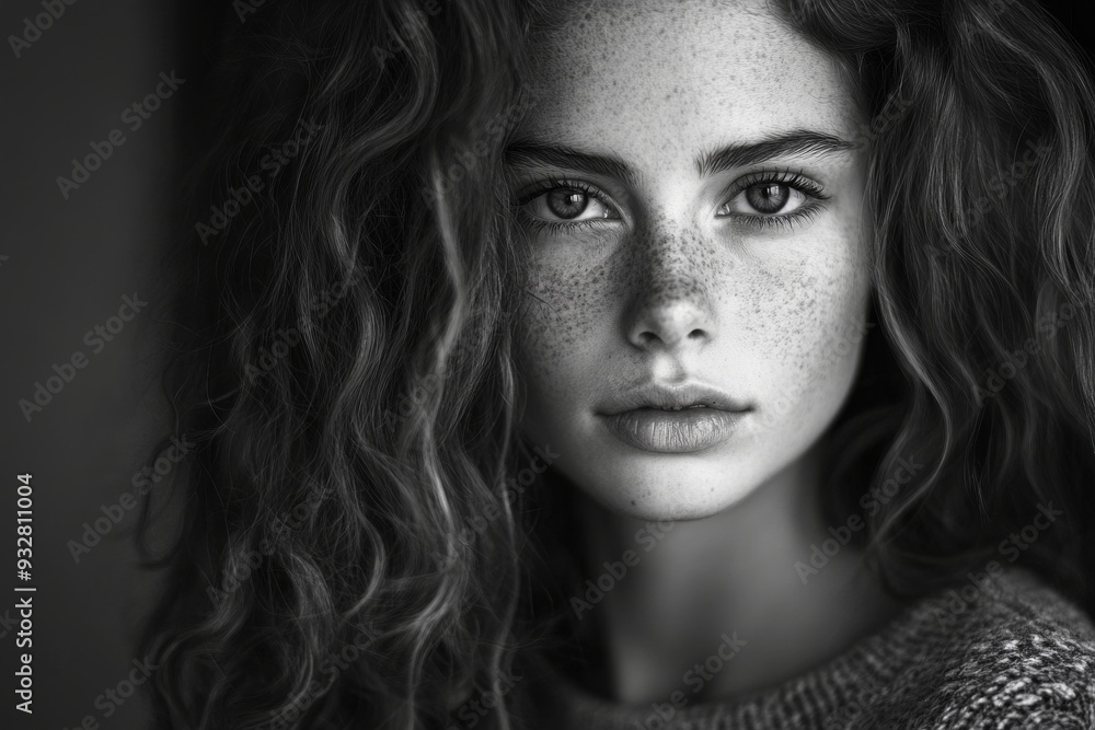 Portrait of a Young Woman with Freckles Portrait of a Young Woman with Freckles