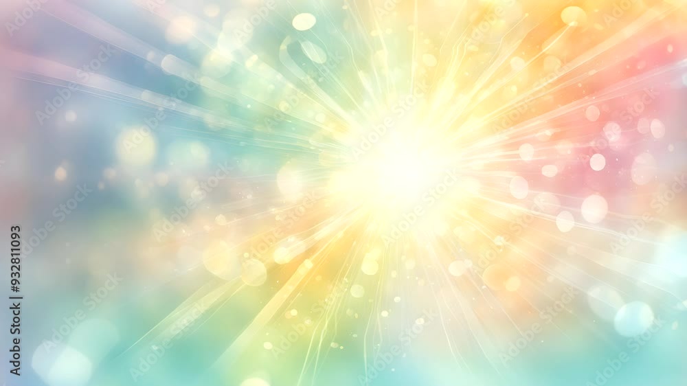 Abstract Background with Radiating Light and Blurred Bokeh Abstract Background with Radiating Light and Blurred Bokeh