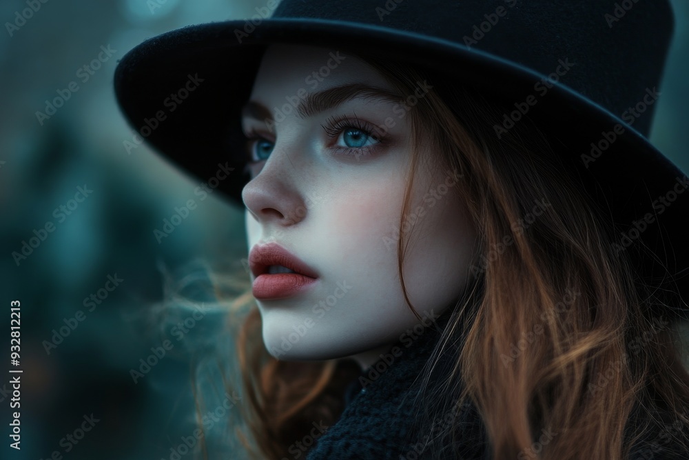 Portrait of a Young Woman with a Hat Portrait of a Young Woman with a Hat