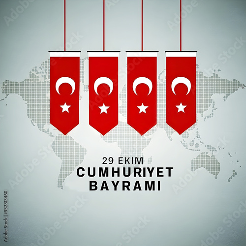 29 ekim Cumhuriyet Bayrami illustration graphic banner design background photo