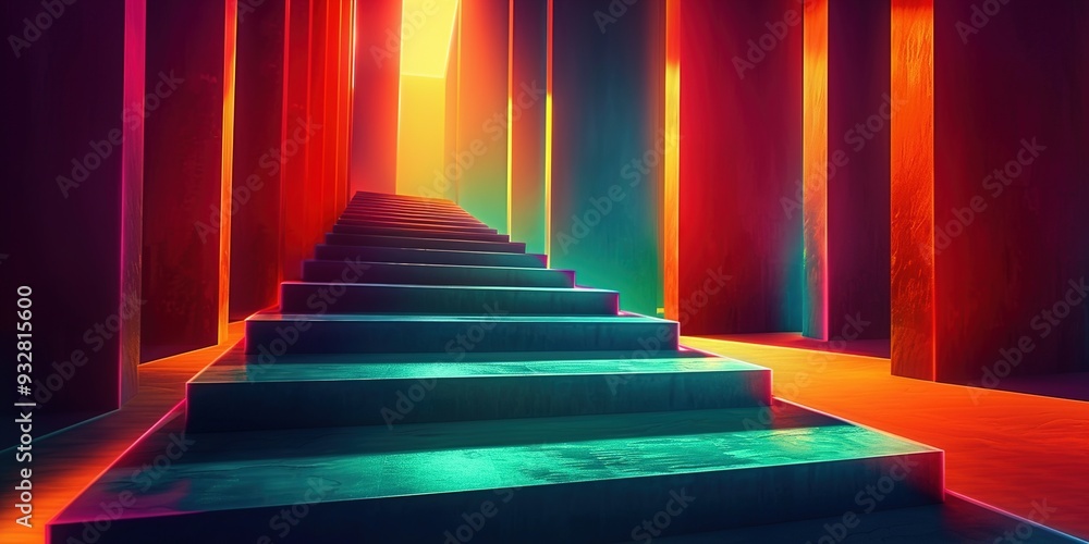 Fototapeta premium red carpet with stairs