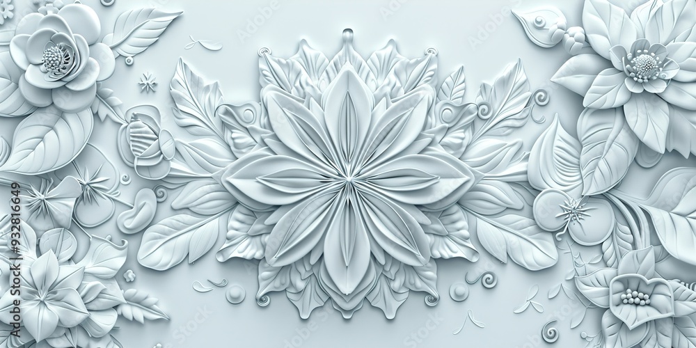 Obraz premium white lace on black