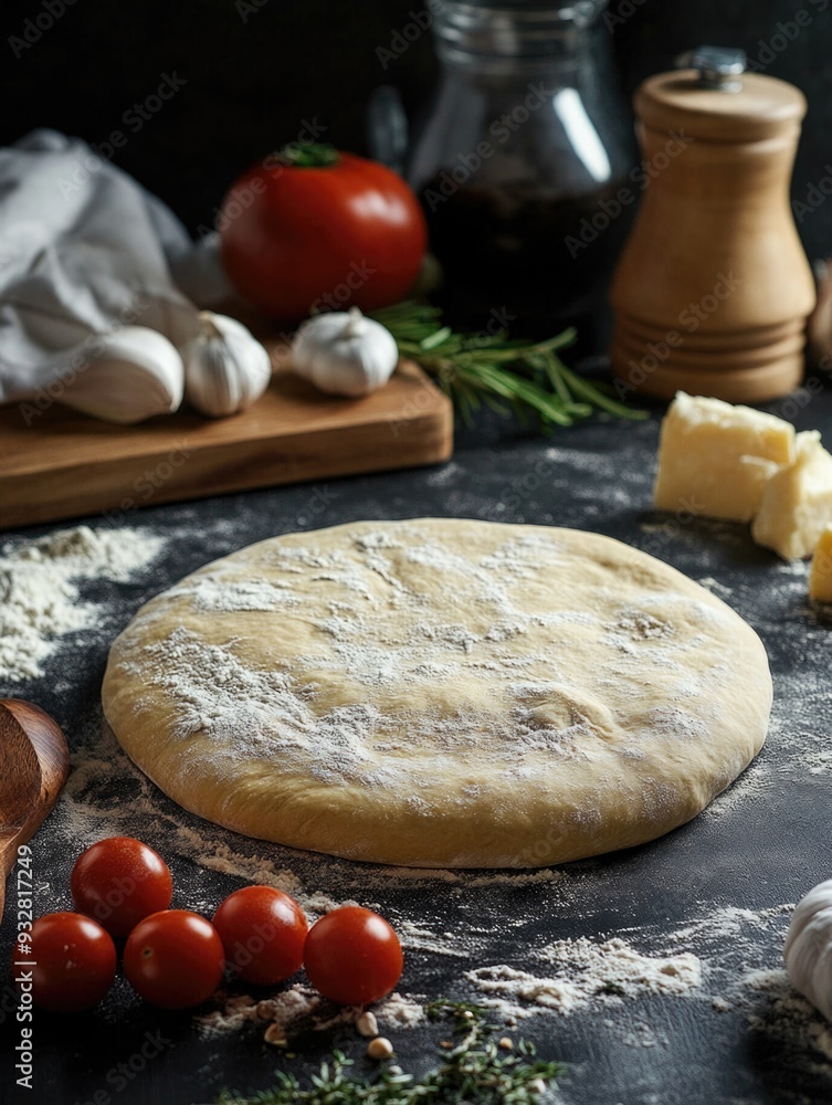 Pizza Dough on Table Pizza Dough on Table