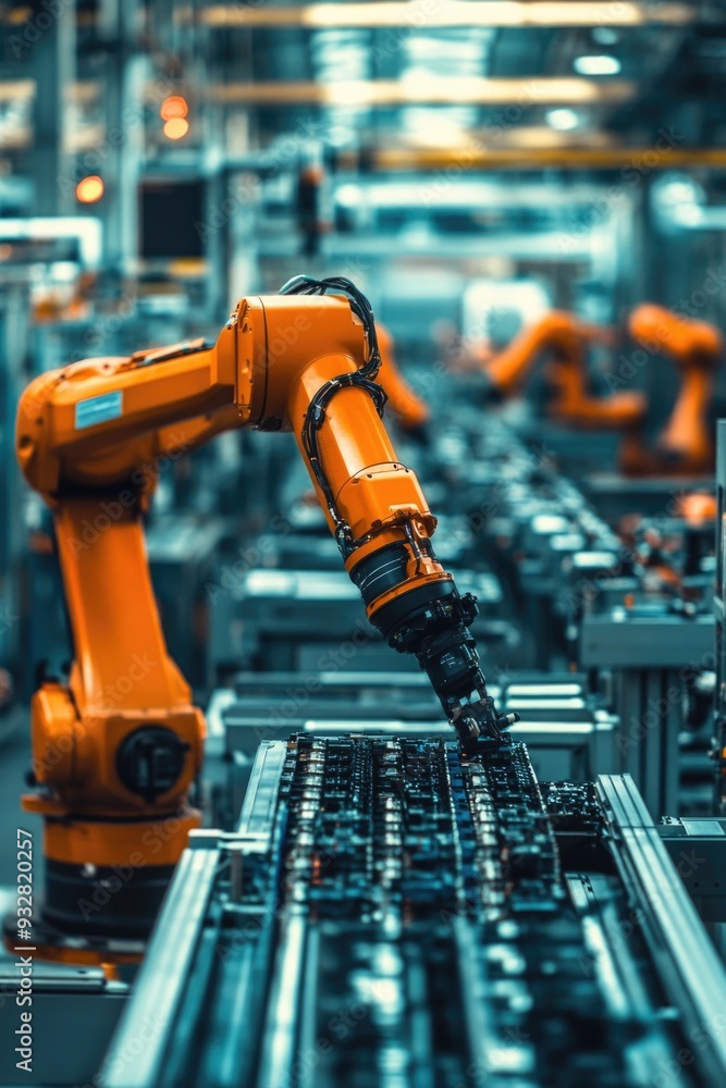 Robotic Arm Typing on Conveyor Belt Robotic Arm Typing on Conveyor Belt