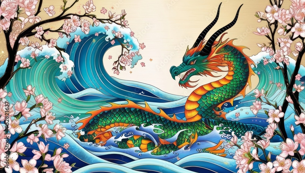Obraz premium A vibrant intricate and colorful seamless pattern