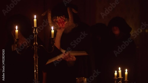 Woman in white laying on the floor during a ceremony