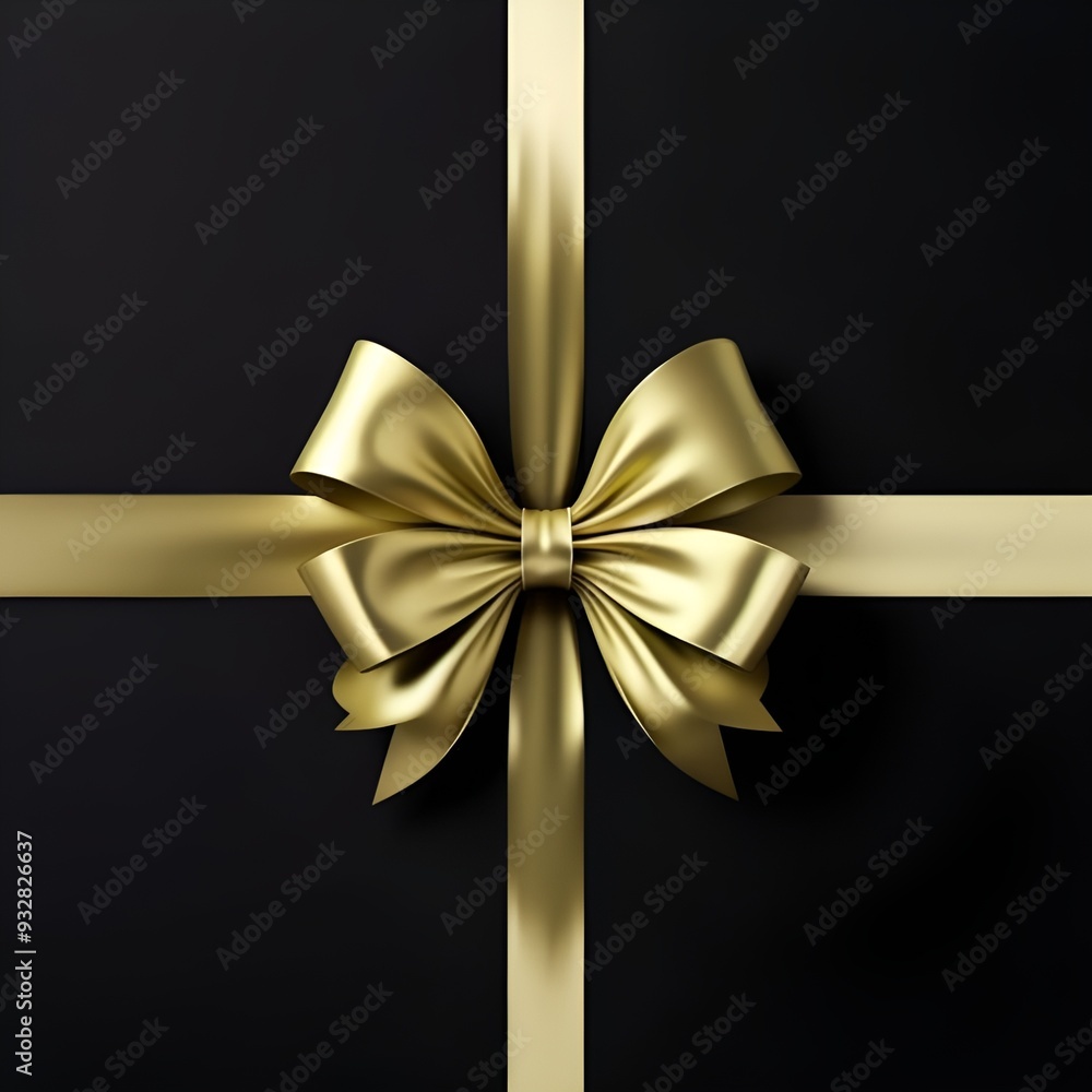 gold-ribbon-bow-on-black-background gold-ribbon-bow-on-black-background