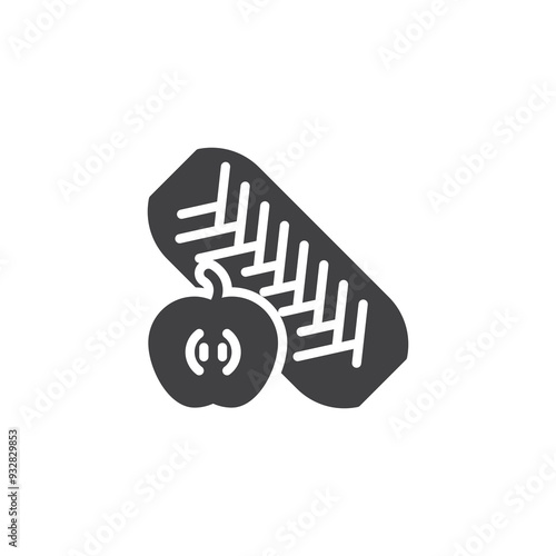 Apple cake vector icon