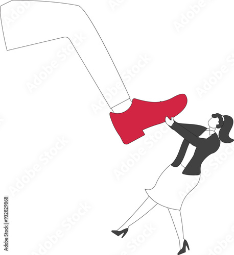 Physical Pressure, Debt, Over-Burdened, Physical Pressure, Businesswoman