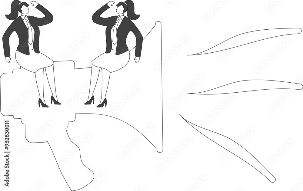 Communication, Built Structure, Concepts, The Way Forward, Businesswoman Communication, Built Structure, Concepts, The Way Forward, Businesswoman