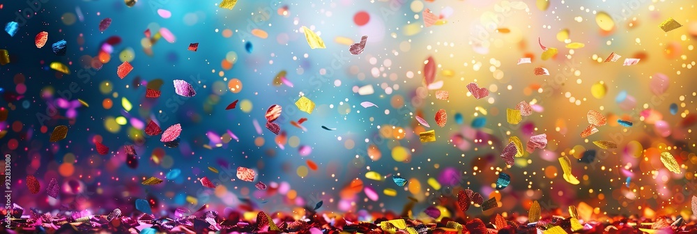 Festivity and vibrant confetti celebration Blur abstract. Generative Ai Festivity and vibrant confetti celebration Blur abstract. Generative Ai