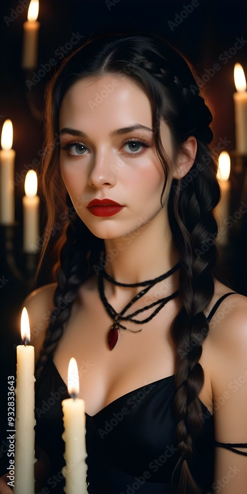 portrait of a gothic with a candle gothic make up portrait of a gothic with a candle gothic make up