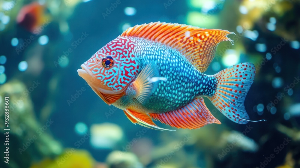 Obraz premium Vibrant Cichlid Fish
