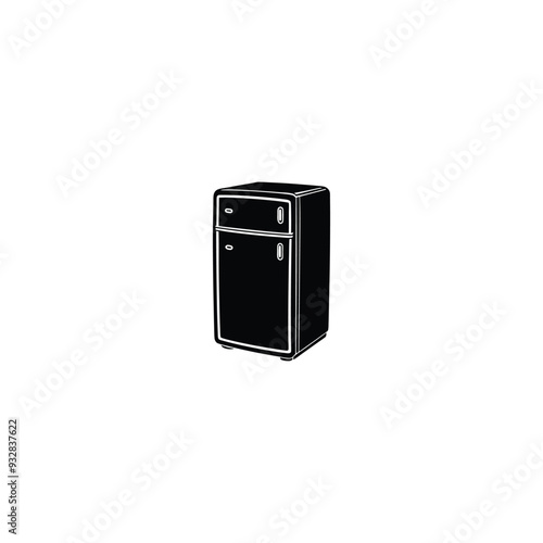 Refrigerator icon isolated on white background