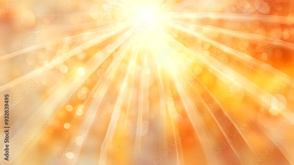 Abstract Sunburst with Orange and Yellow Bokeh Abstract Sunburst with Orange and Yellow Bokeh