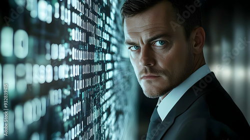 Close up of a man in a suit...