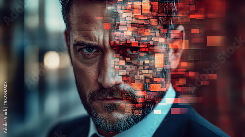 Close-up portrait of a man ...