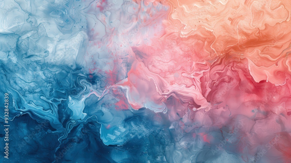 Craft an abstract background featuring watercolor textures and swirling designs, with smooth color transitions to evoke a soothing and balanced atmosphere Craft an abstract background featuring watercolor textures and swirling designs, with smooth color transitions to evoke a soothing and balanced atmosphere
