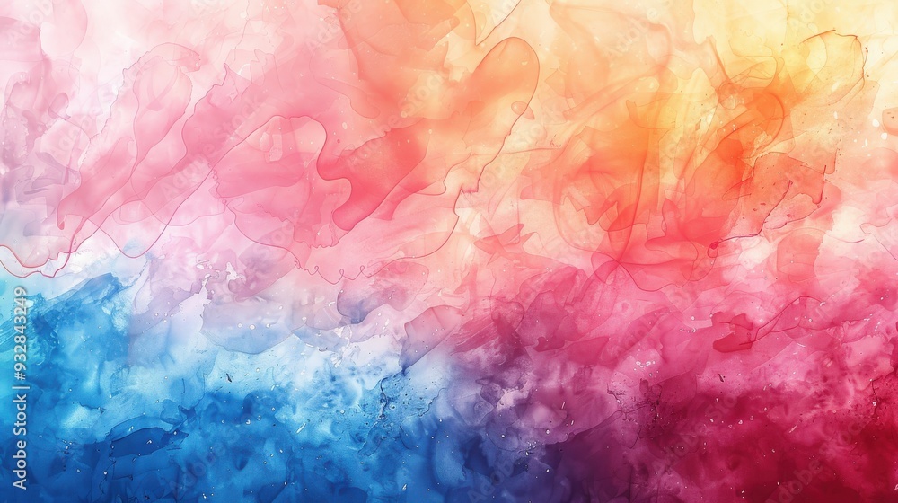 Design an abstract backdrop with watercolor textures and flowing patterns, blending hues effortlessly to create a soothing and balanced environment Design an abstract backdrop with watercolor textures and flowing patterns, blending hues effortlessly to create a soothing and balanced environment