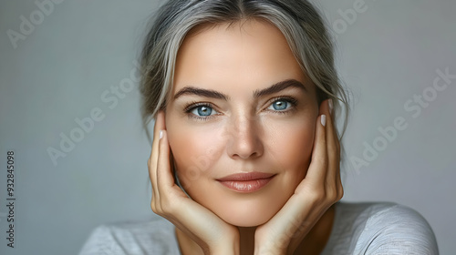 Closeup portrait of a woman...